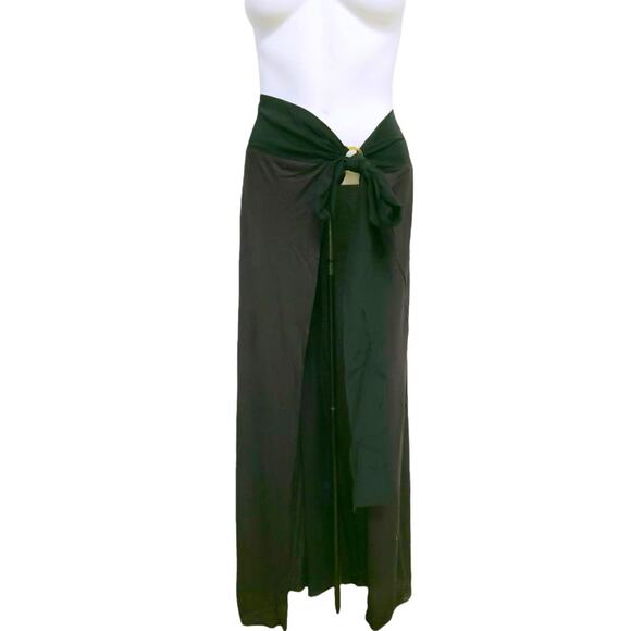 KIKI DE MONTPARNASSE sarong swim cover up skirt dress in Aubergine purple OS NEW - Picture 1 of 10